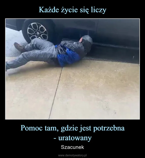 
    Każde życie się liczy Pomoc tam, gdzie jest potrzebna - uratowany