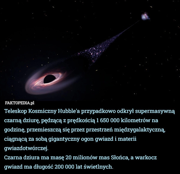 
    Teleskop Kosmiczny Hubble'a przypadkowo odkrył supermasywną czarną