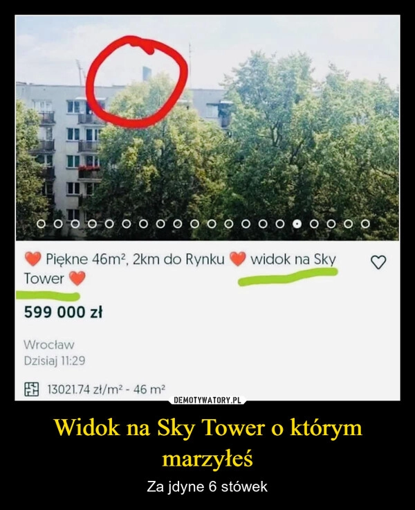 
    Widok na Sky Tower o którym marzyłeś