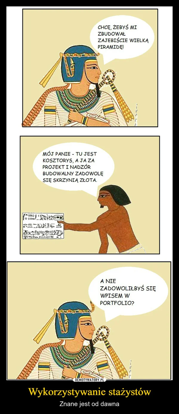 
    Wykorzystywanie stażystów