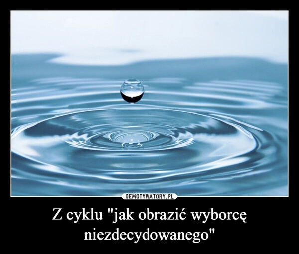 
    Z cyklu "jak obrazić wyborcę niezdecydowanego"