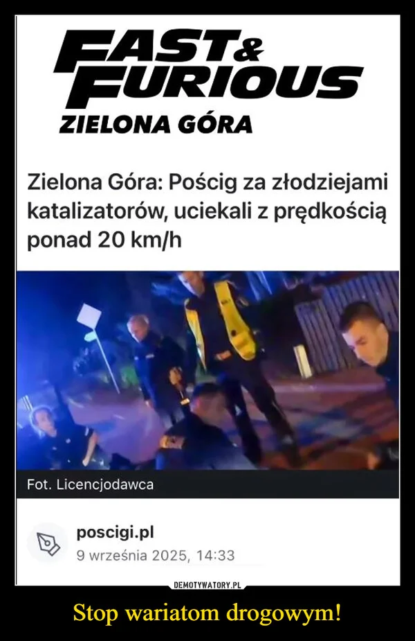 
    Stop wariatom drogowym!