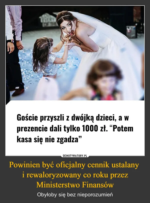 
    Powinien być oficjalny cennik ustalany i rewaloryzowany co roku przez Ministerstwo Finansów