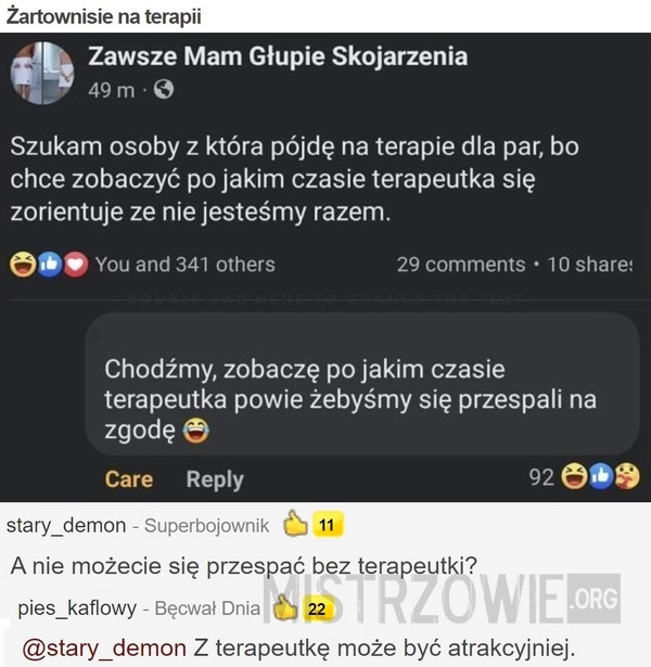 
    Żartownisie na terapii