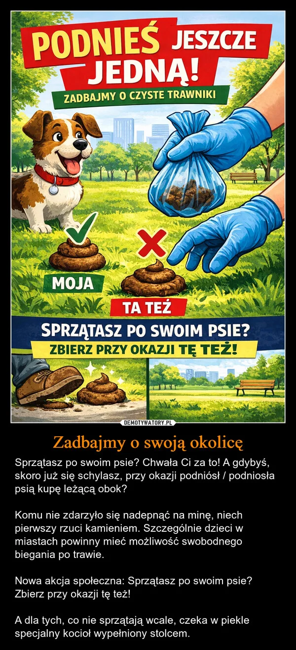 
    Zadbajmy o swoją okolicę