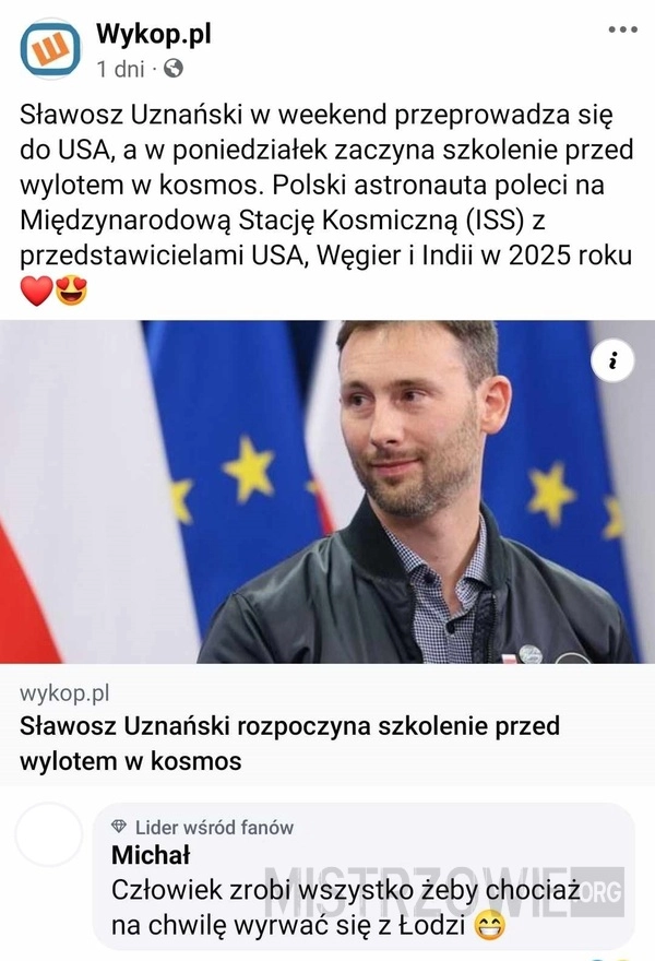 
    Polak w kosmosie