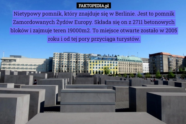 
    Nietypowy pomnik, który znajduje się w Berlinie. Jest to pomnik Zamordowanych