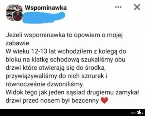 
    Zabawa z dzieciństwa 