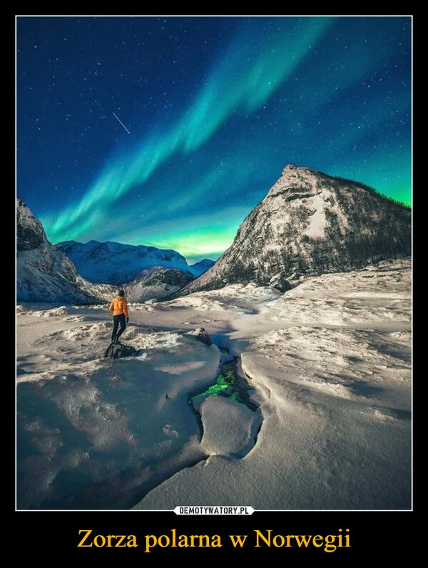 
    Zorza polarna w Norwegii
