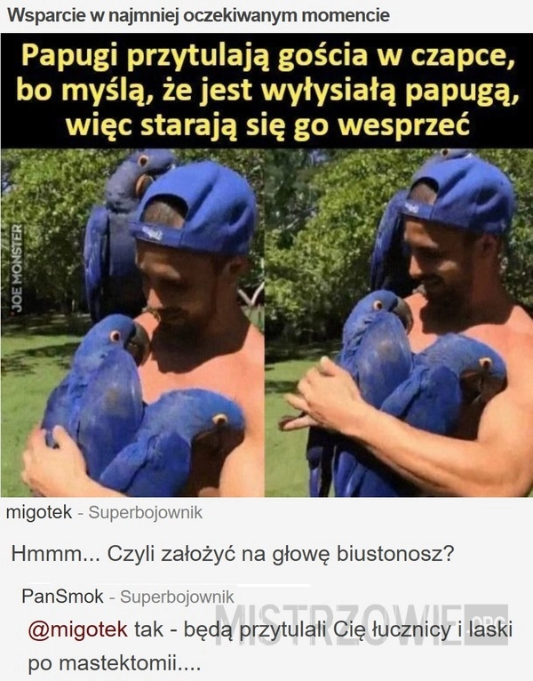 
    Wsparcie w najmniej oczekiwanym momencie