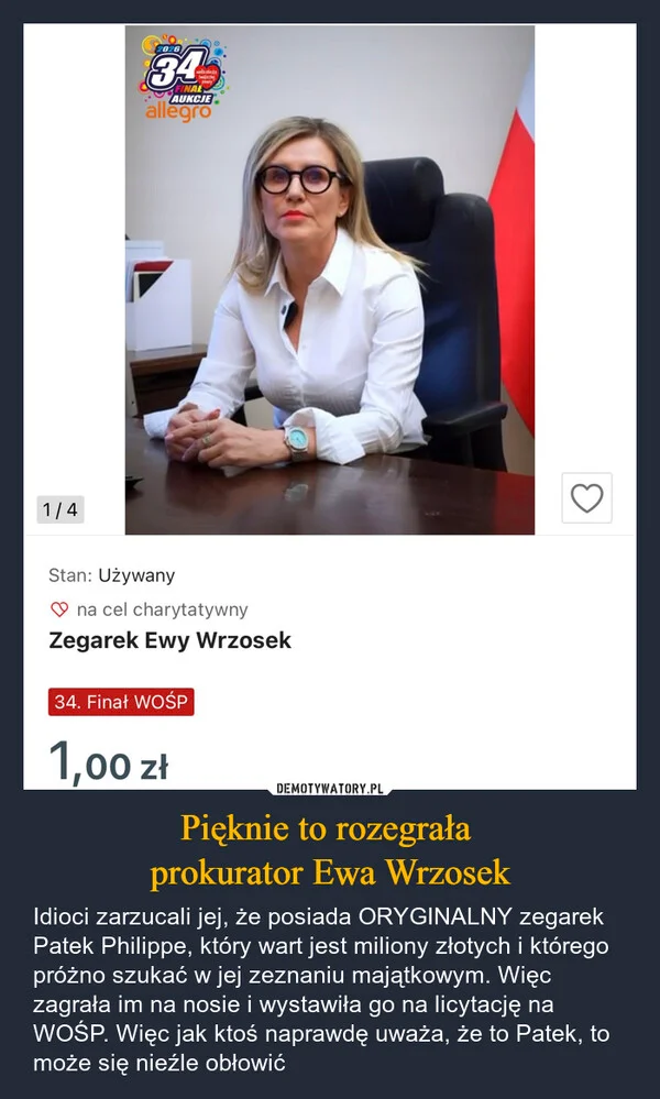 
    Pięknie to rozegrała prokurator Ewa Wrzosek