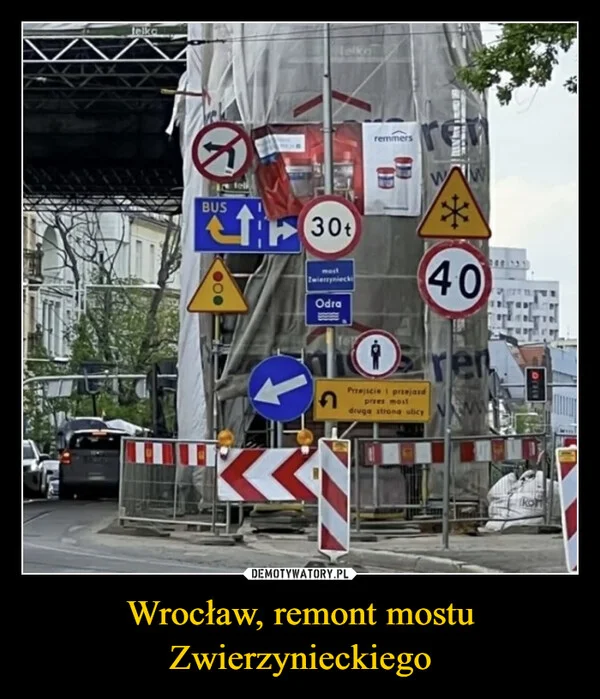 Wrocław, remont mostu Zwierzynieckiego