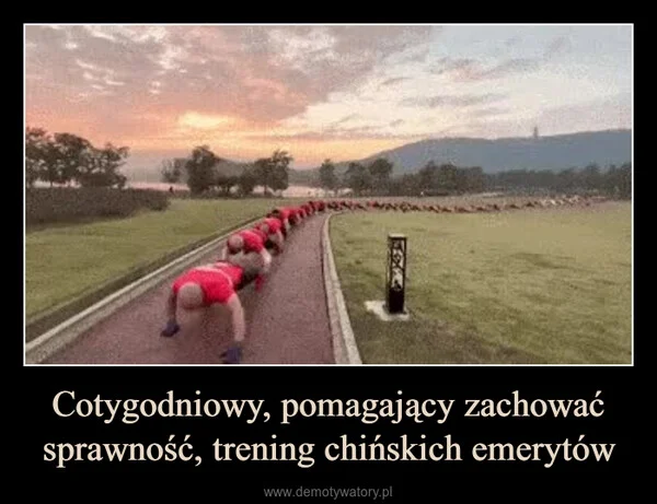 
    Cotygodniowy, pomagający zachować sprawność, trening chińskich emerytów