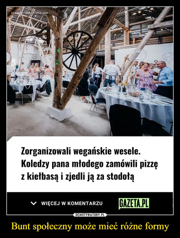 Bunt społeczny może mieć różne formy