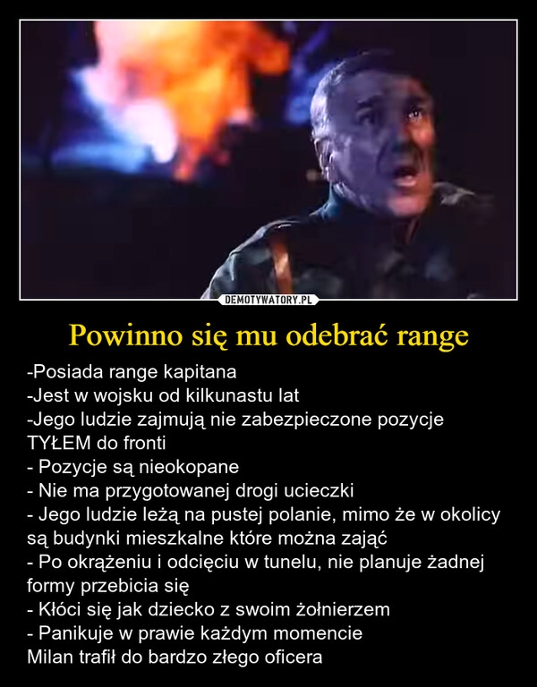 
    Powinno się mu odebrać range