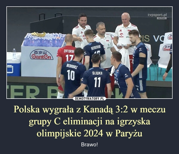 
    Polska wygrała z Kanadą 3:2 w meczu grupy C eliminacji na igrzyska olimpijskie 2024 w Paryżu