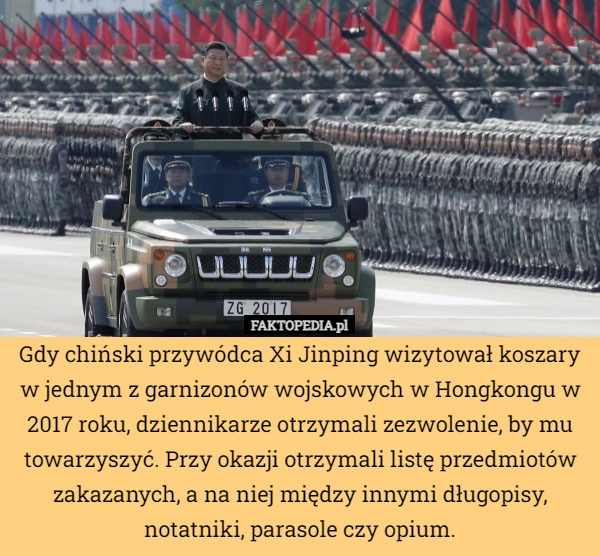 
    Gdy chiński przywódca Xi Jinping wizytował koszary w jednym z garnizonów