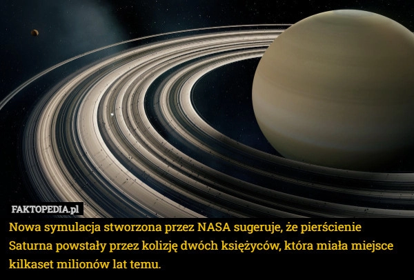 
    Nowa symulacja stworzona przez NASA sugeruje, że pierścienie Saturna powstały