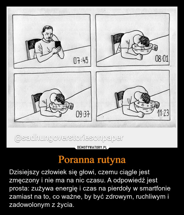 
    Poranna rutyna