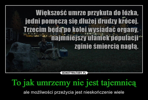 
    To jak umrzemy nie jest tajemnicą