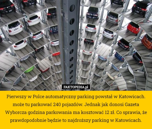 
    Pierwszy w Polce automatyczny parking powstał w Katowicach. może tu parkować