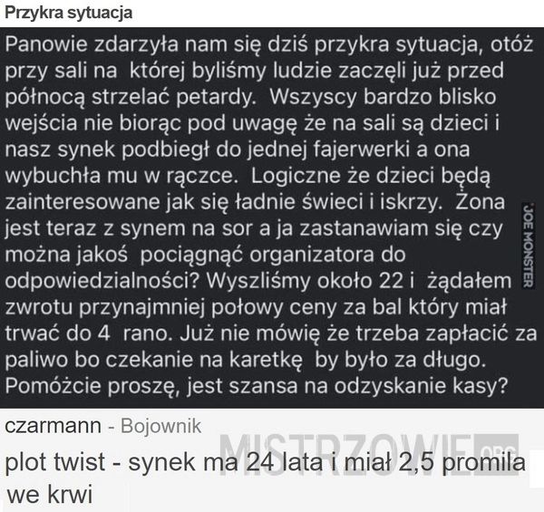 
    Przykra sytuacja