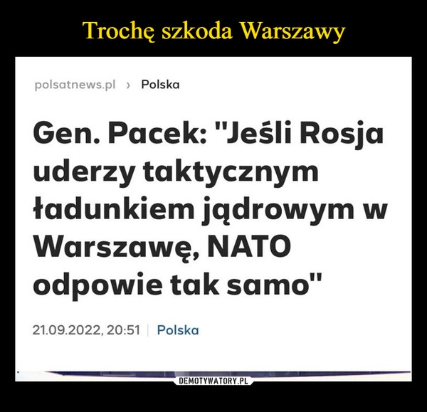 
    Trochę szkoda Warszawy