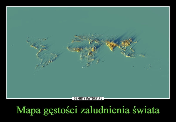 
    Mapa gęstości zaludnienia świata