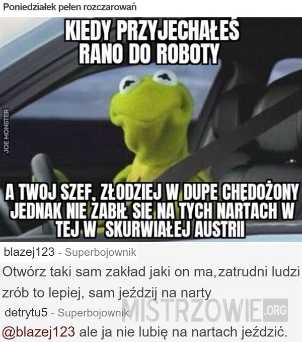 
    Poniedziałek pełen rozczarowań