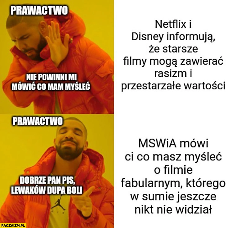 
    Prawactwo kiedy Netflix, Disney mówią o rasizmie vs kiedy rząd PiS mówi o filmie którego nikt nie widział Zielona granica