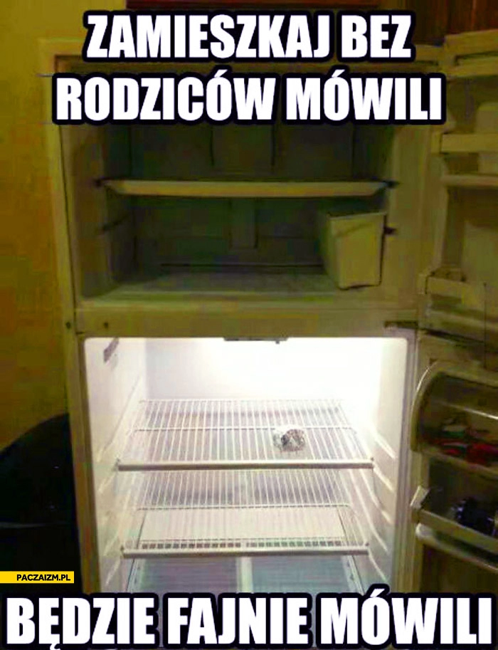 
    Zamieszkaj bez rodziców mówili będzie fajnie mówili