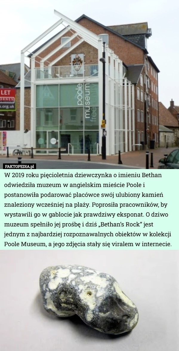 
    W 2019 roku pięcioletnia dziewczynka o imieniu Bethan odwiedziła muzeum...
