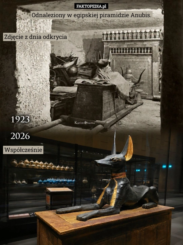 
    Odnaleziony w egipskiej piramidzie Anubis.