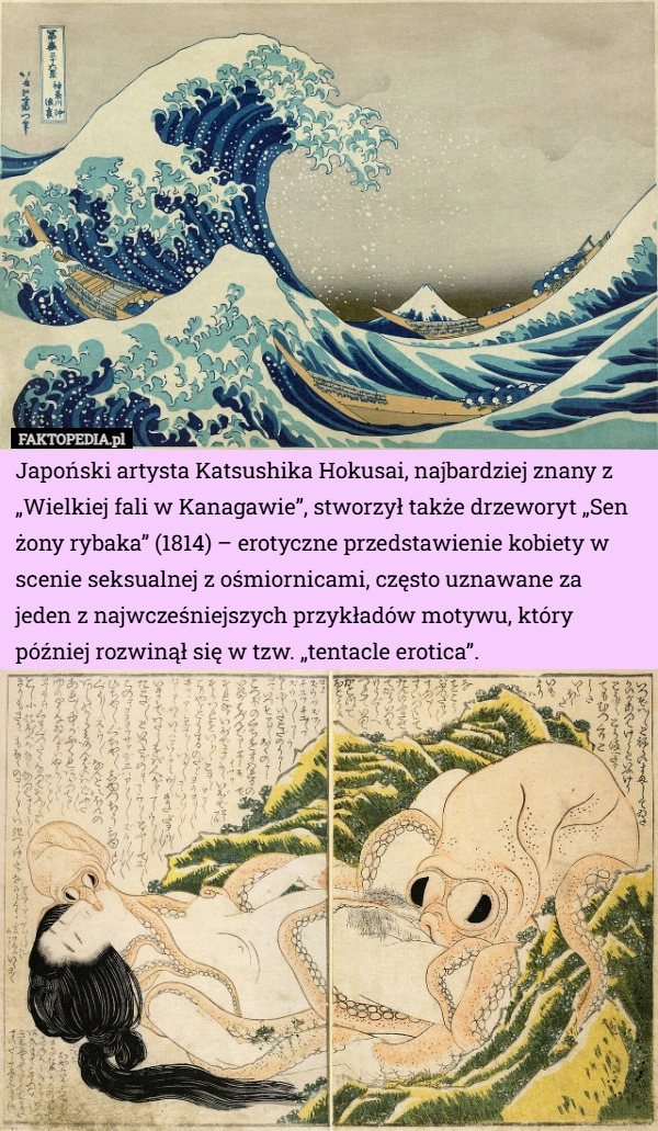 
    Japoński artysta Katsushika Hokusai, najbardziej znany z „Wielkiej fali...