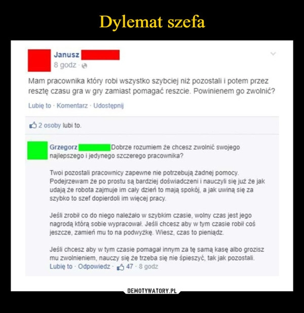 
    
Dylemat szefa 