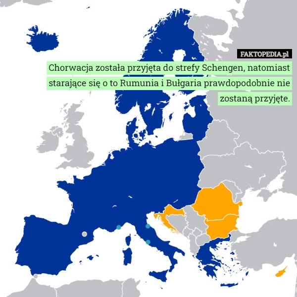 
    
			Chorwacja została przyjęta do strefy Schengen, natomiast starające się o...					