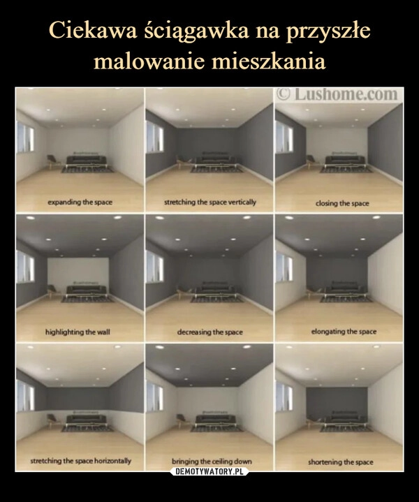 
    Ciekawa ściągawka na przyszłe malowanie mieszkania