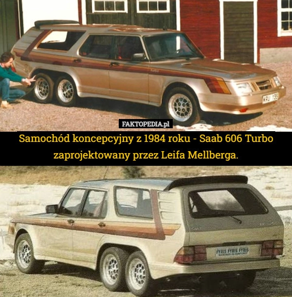 
    Samochód koncepcyjny z 1984 roku - Saab 606 Turbo zaprojektowany przez Leifa