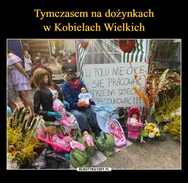 
    Tymczasem na dożynkach
w Kobielach Wielkich