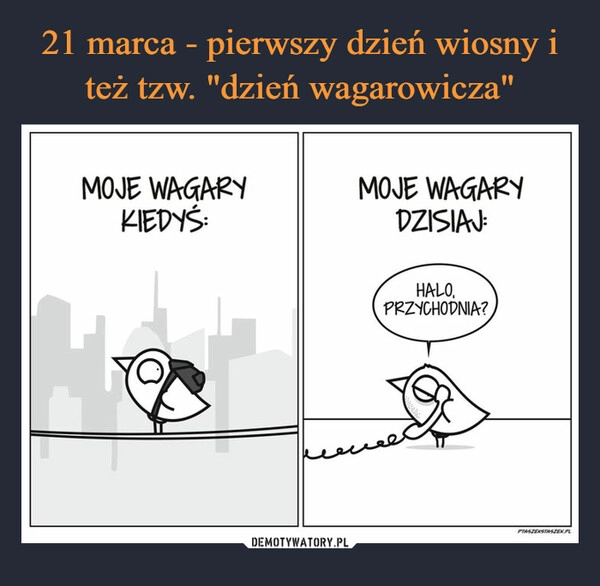 
    21 marca - pierwszy dzień wiosny i też tzw. "dzień wagarowicza"