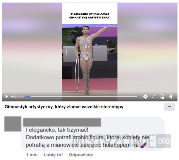 
    Gimnastyk artystyczny, który złamał wszelkie stereotypy