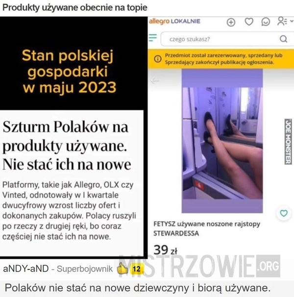 
    Produkty używane obecnie na topie