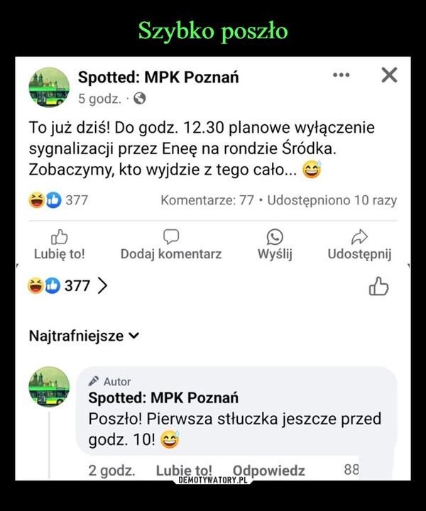 
    Szybko poszło