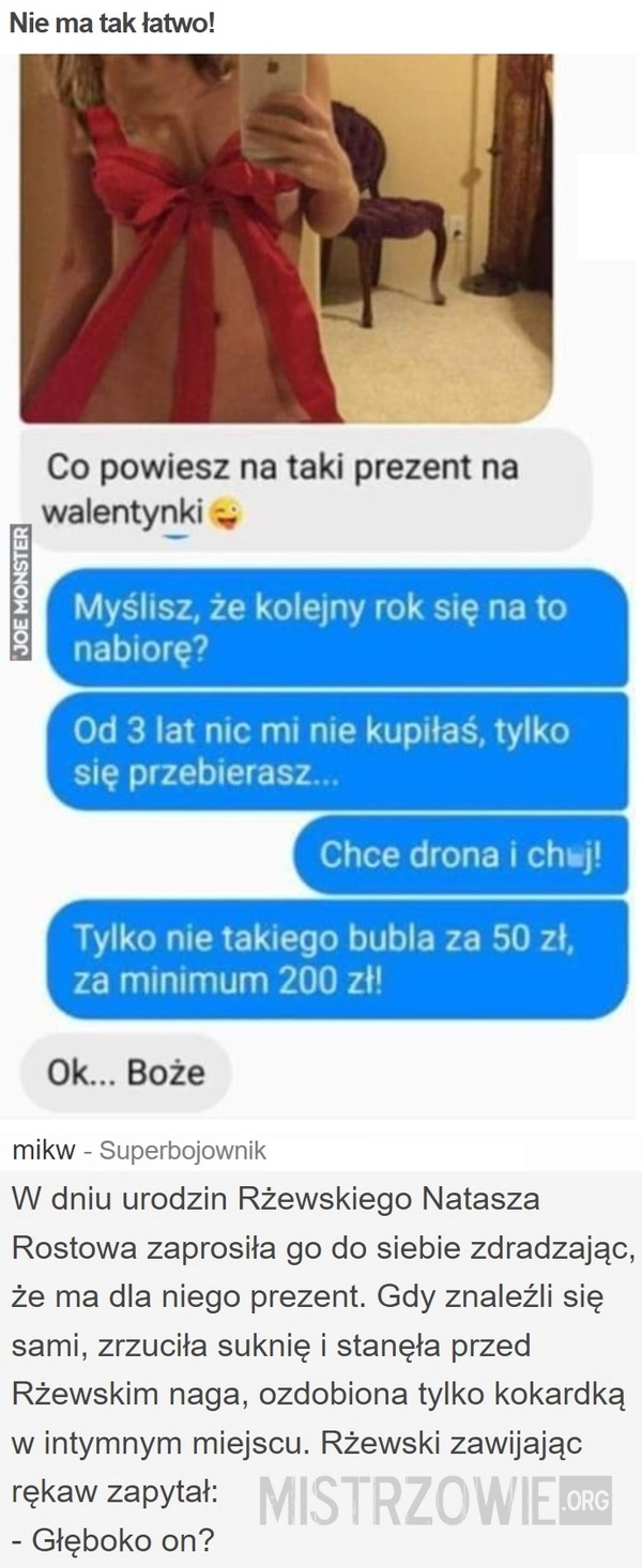 
    Nie ma tak łatwo!