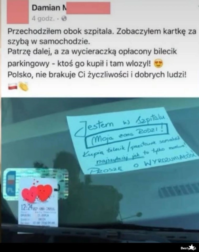 
    Kartka za szybą 