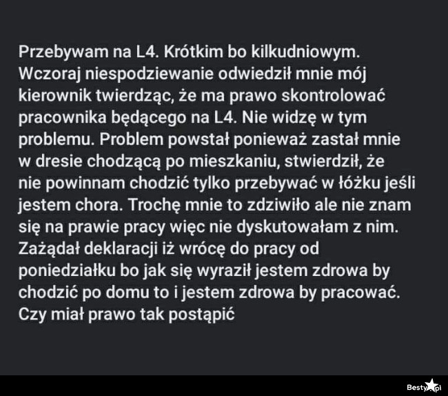 
    Wizyta kierownika w domu 