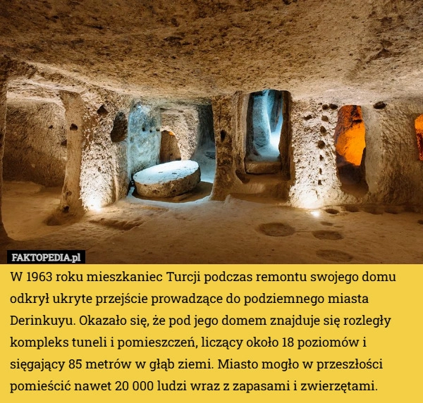 
    W 1963 roku mieszkaniec Turcji podczas remontu swojego domu odkrył ukryte...