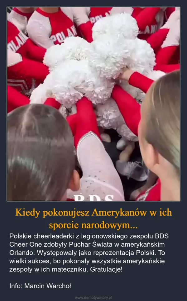 
    Kiedy pokonujesz Amerykanów w ich sporcie narodowym...