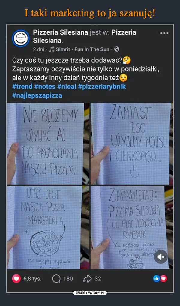 I taki marketing to ja szanuję!
