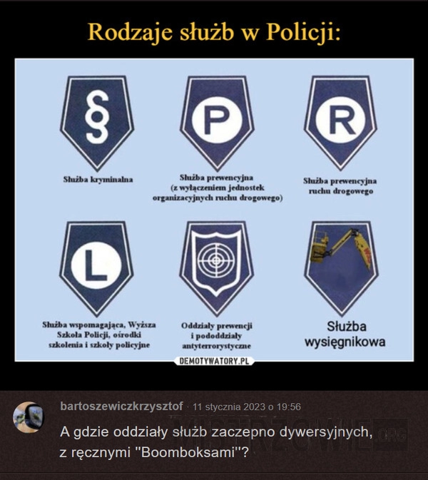 
    Służby policyjne